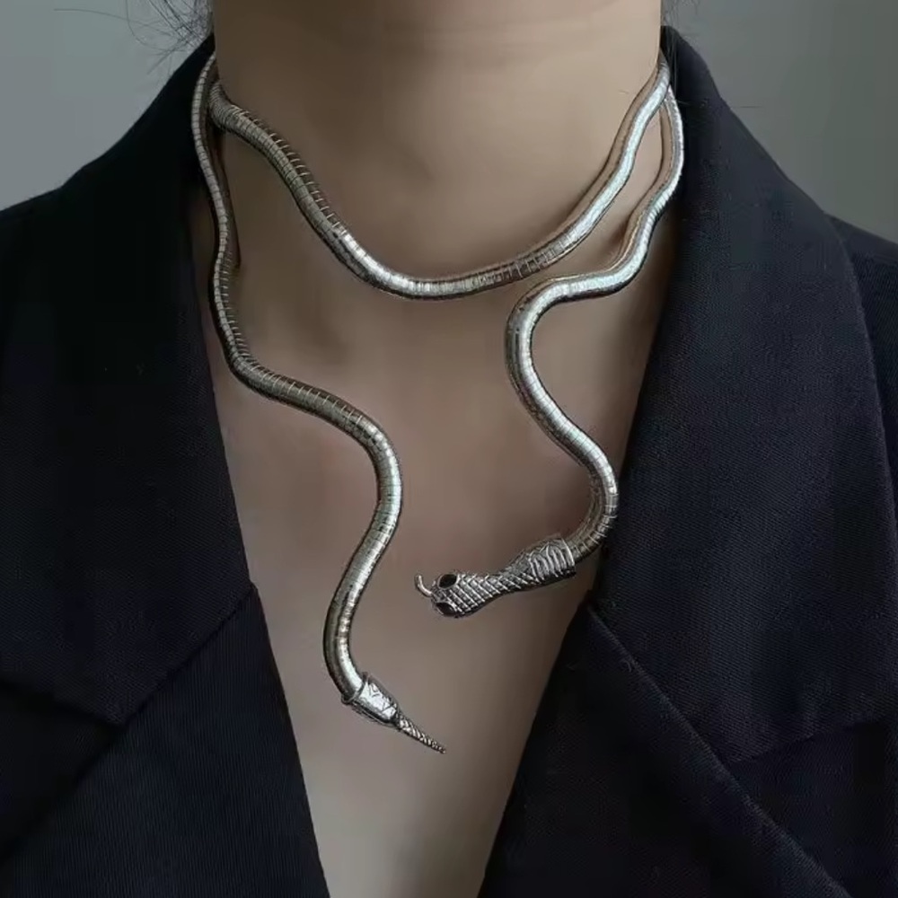 Silver Serpenti Snake Necklace-Bracelet Multifunctional
